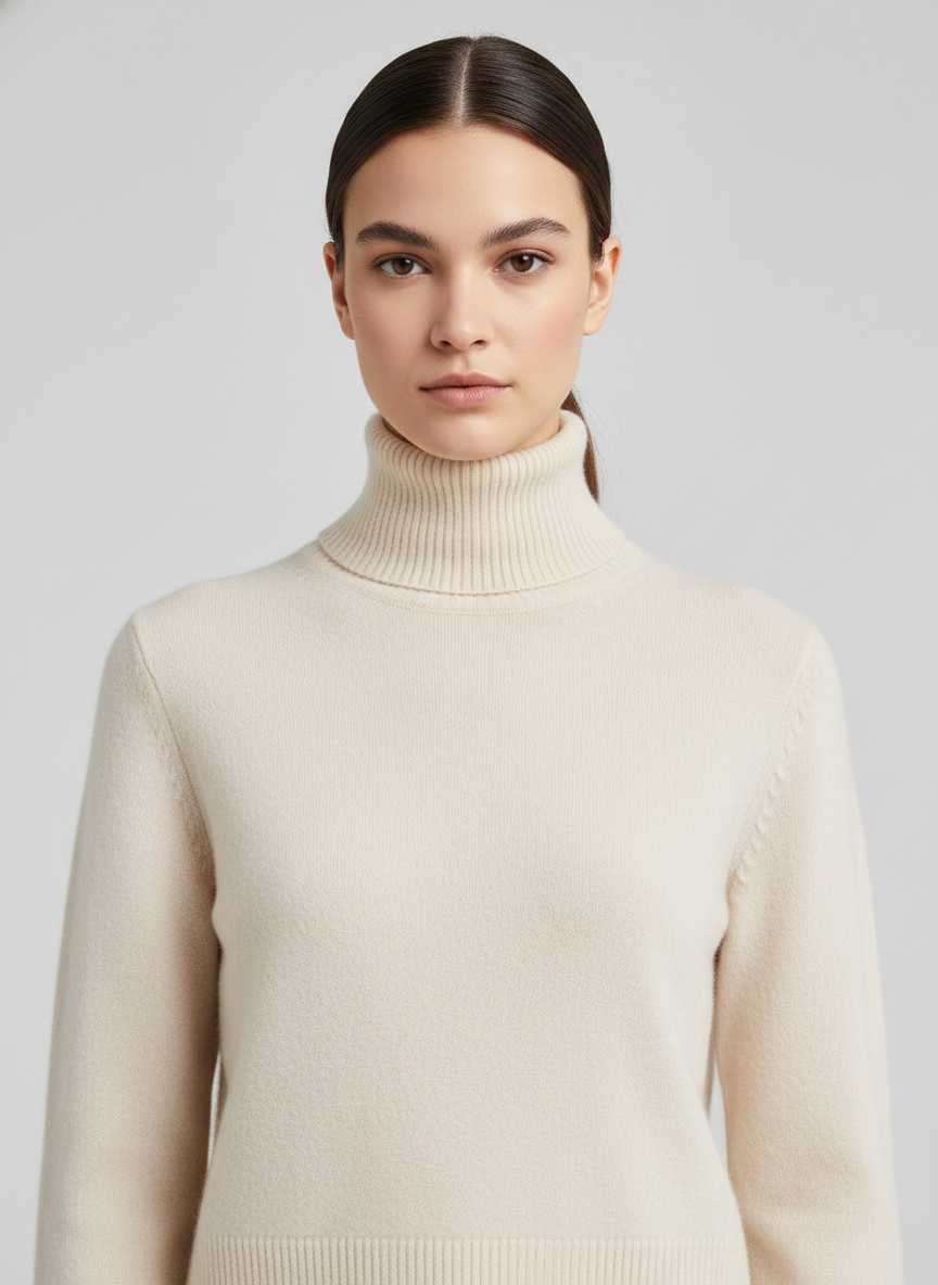 Cashmere-Blend Turtleneck Sweater